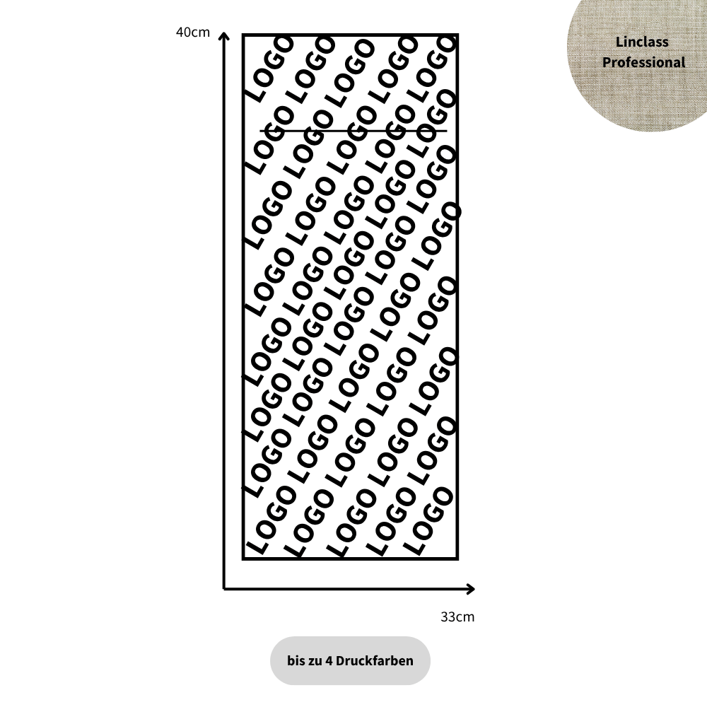 Pocket-Napkin Linclass Professional 1/8 Buchfalz, weiß